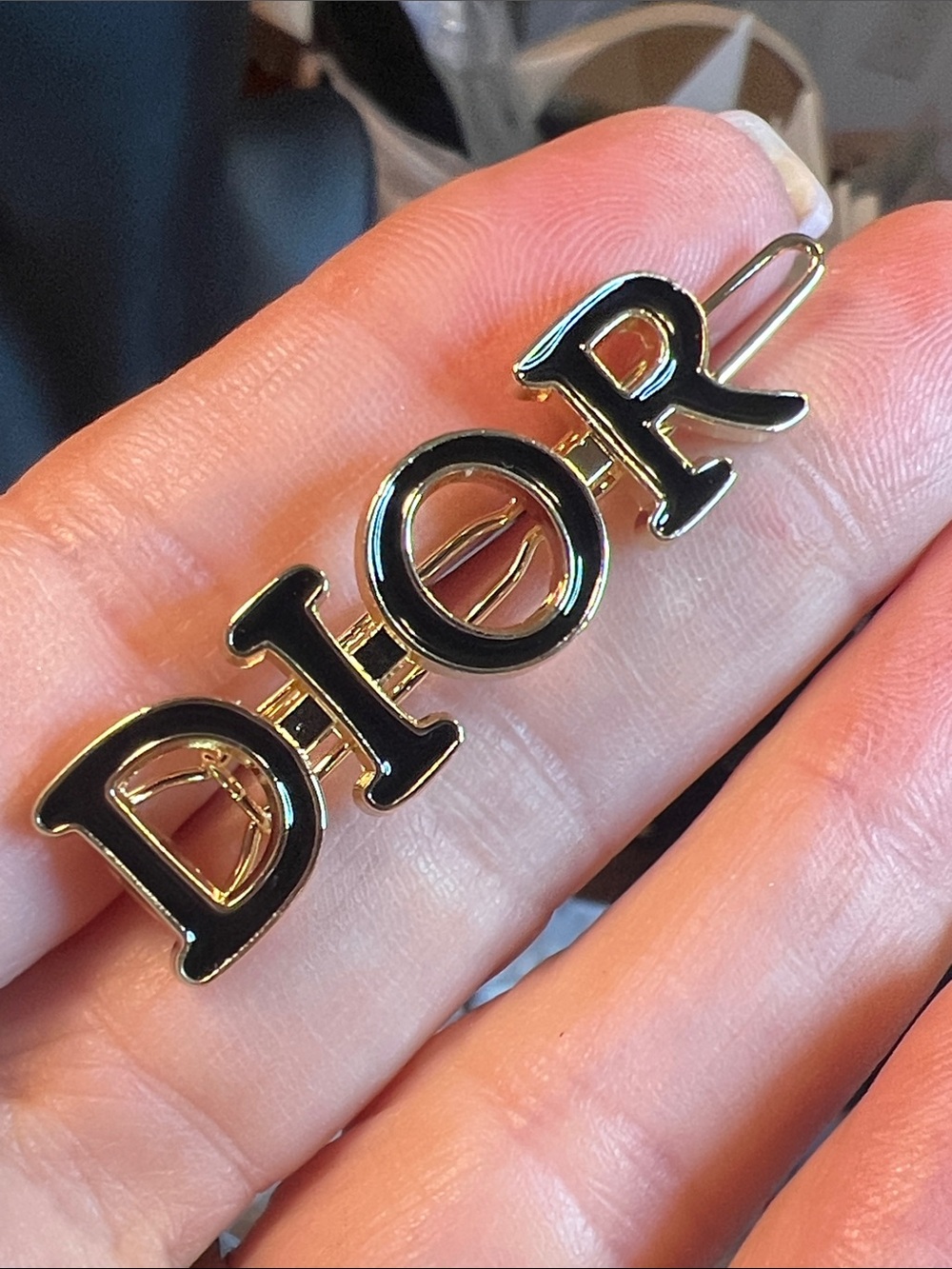Black and Gold Logo Pin